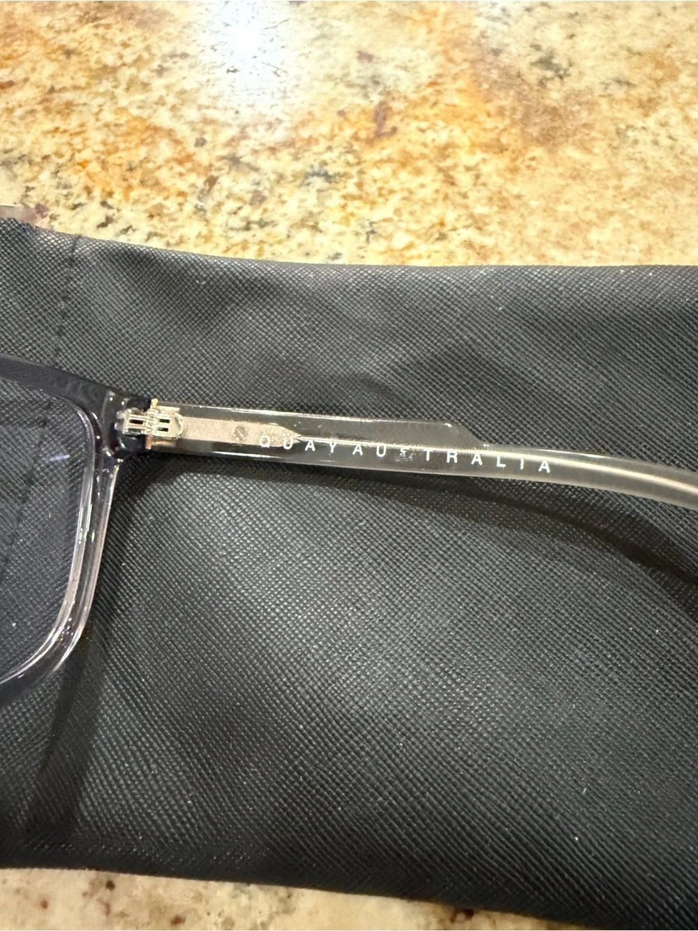 Quay Australia Clear Gray Blue-Light Blocking Men's Square Glasses